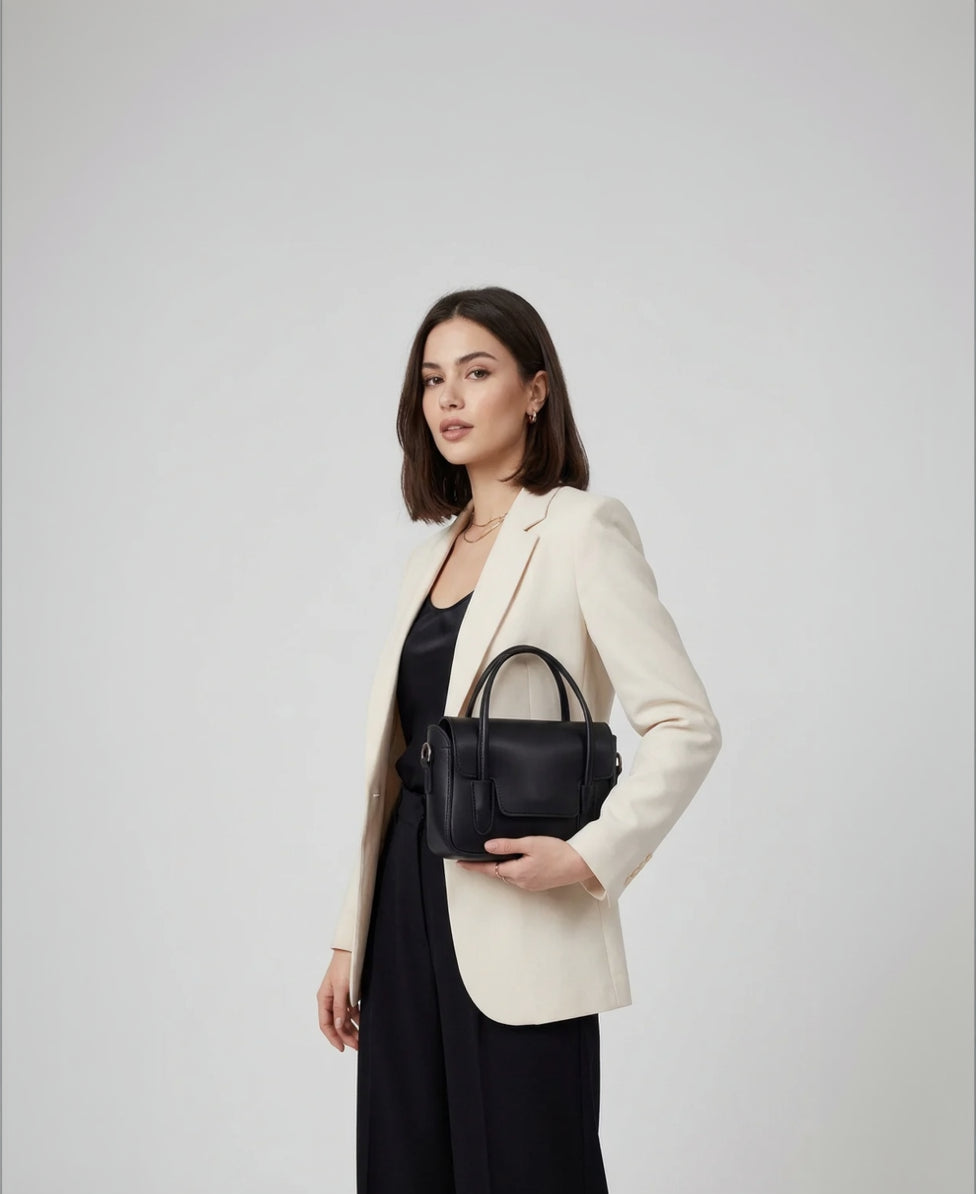 Galata Retro El ve Çapraz Çanta Siyah